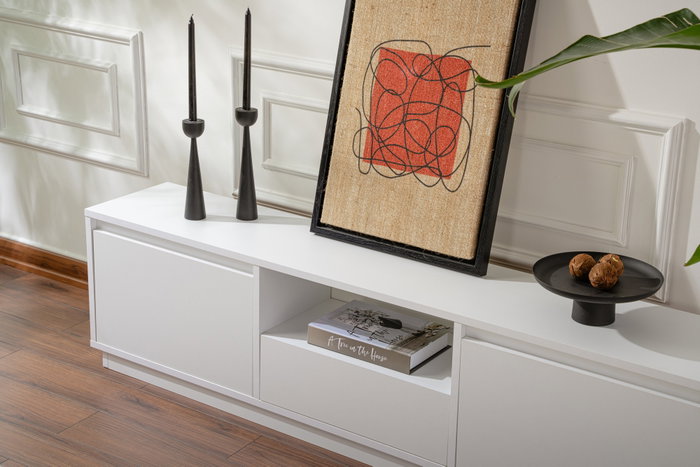 Nordure Soporte de TV Vanguard - Blanco Natural Nordure Soporte de TV Vanguard - Blanco Natural